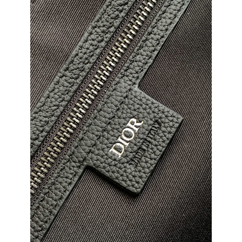D*or weekender 40 gravity leather and  grained calfskinm black