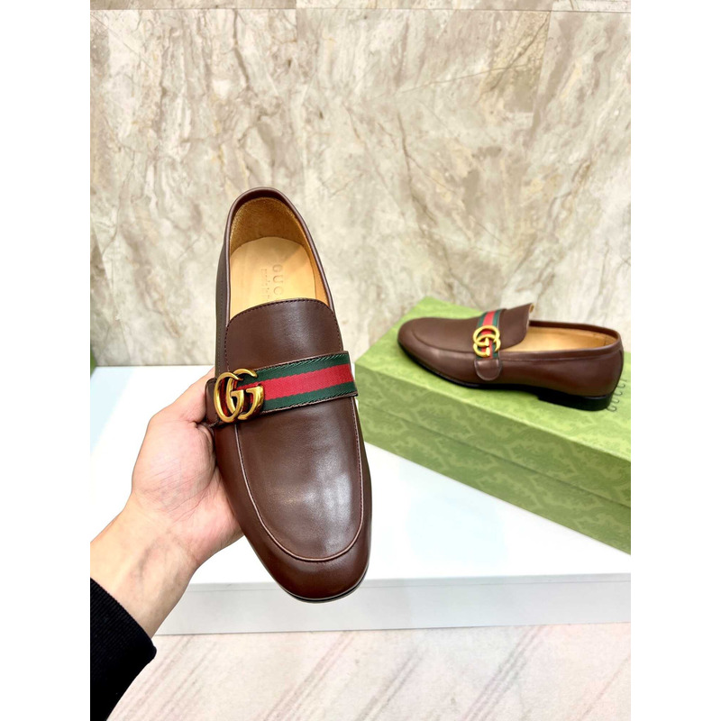 G*u*i tuseda brown  leather shoes