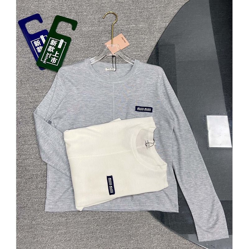 Miumiu Long Sleeves Shirt Grey