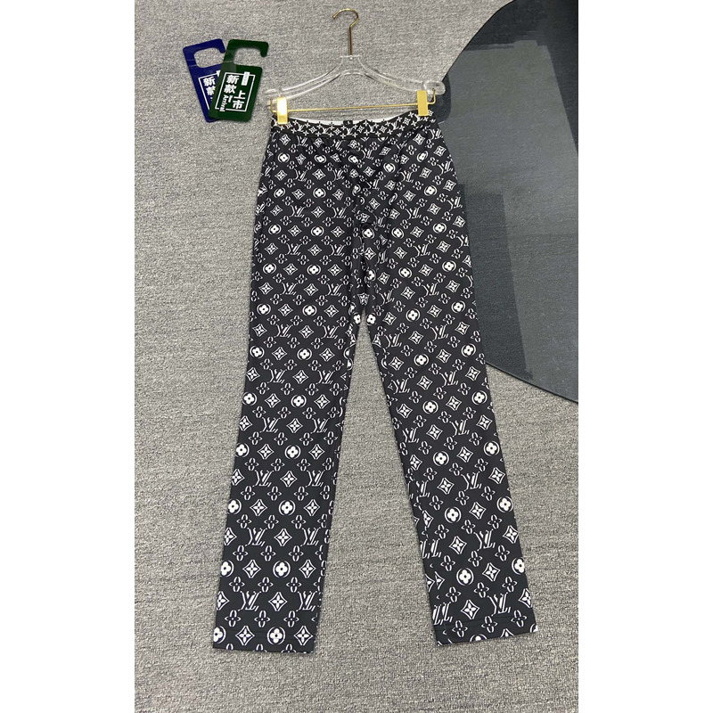 l**is V*t*n monogram jogging trousers black