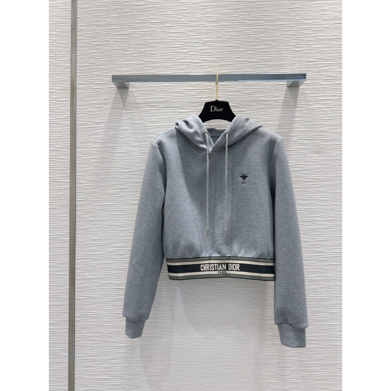 D*or ch**an D*or cd logo hoodie tracksuit in grey