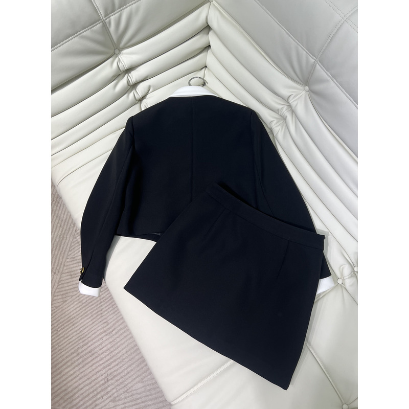 Ce**e cotton coat and skirt black