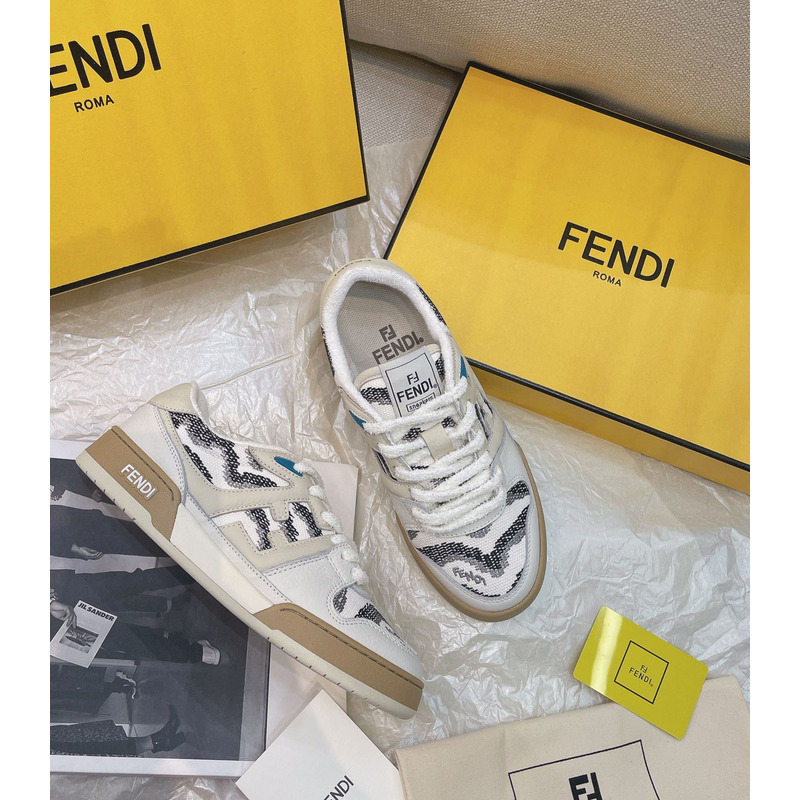F**di match sneakers white