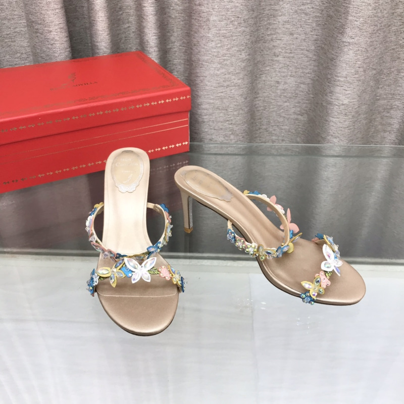 Rene Caovilla Eden Nude Sandals