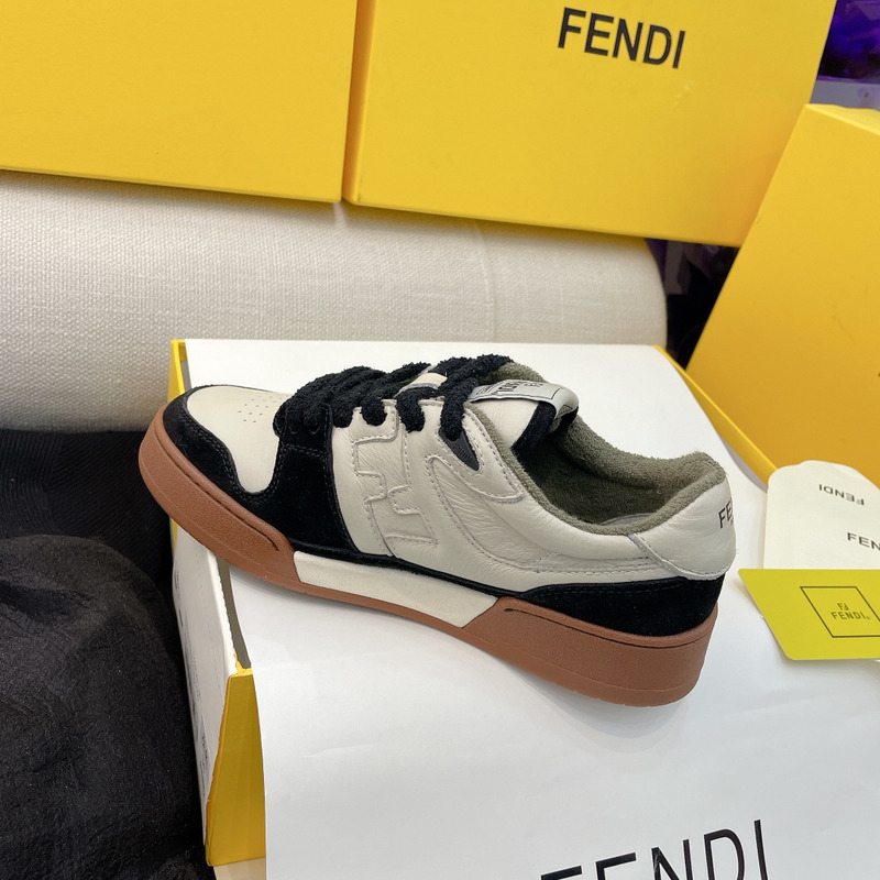 F**di match low tops in black suede