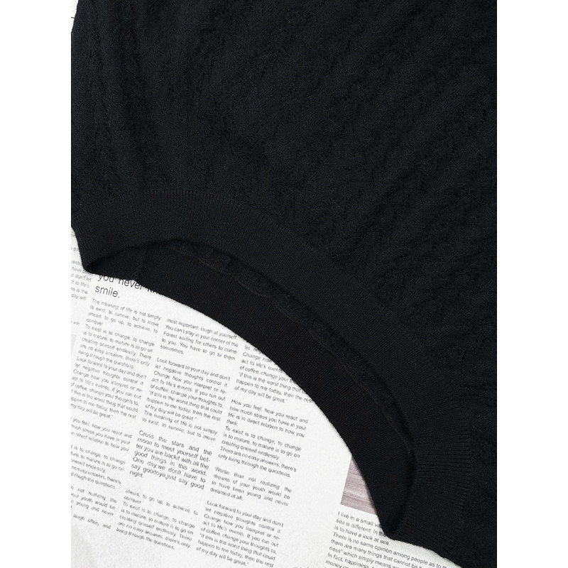 Ch*el cc logo knitted sweater black