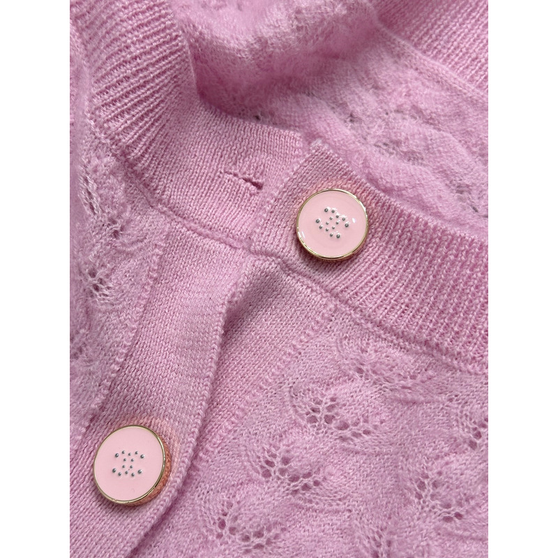 Ch*el knitted cardigan pink