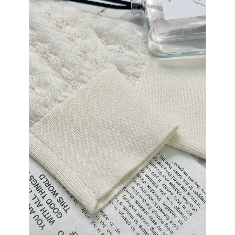 Ch*el knitted cardigan white