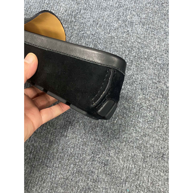 l**is V*t*n flat loafer suede leather black