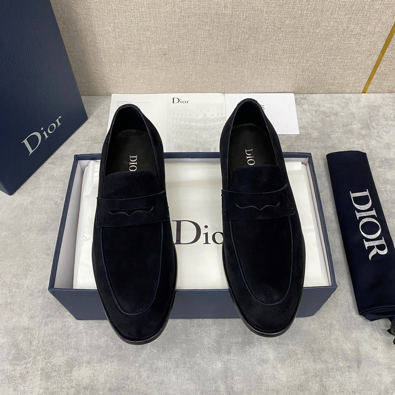 D*or suede loafer black