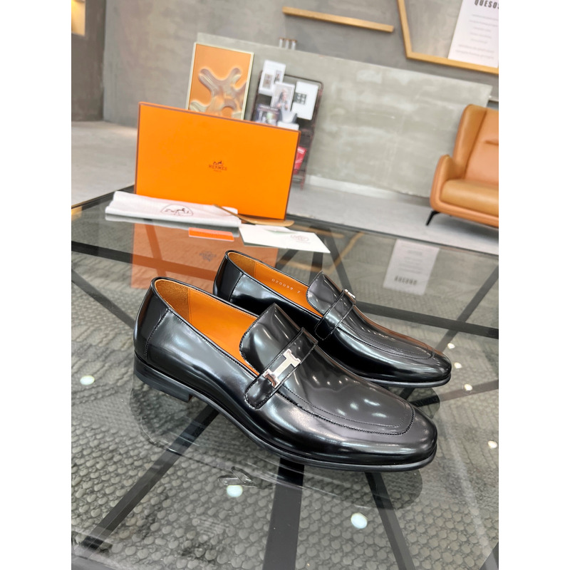 hermès paris loafer smooth surF**e black