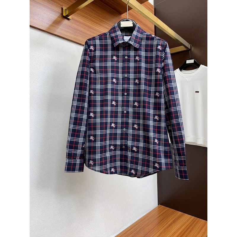 B**rry long sleeves shirt navy blue