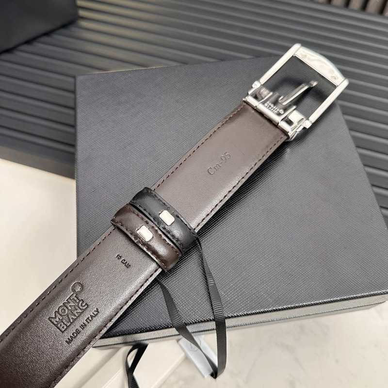 Mont blanc Black Belt Square Buckle
