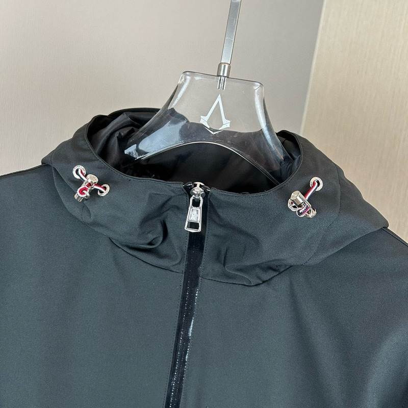 Moncler Zip-up Hoodie Jacket Black