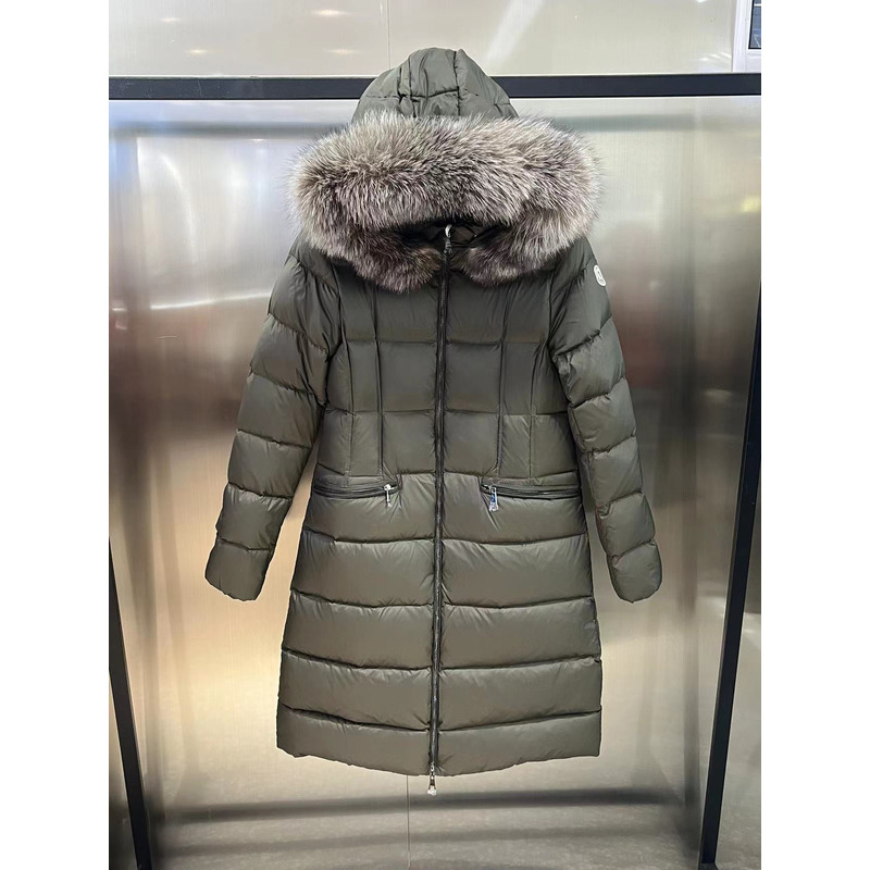 Moncler Boedic Long Down Jacket Grey