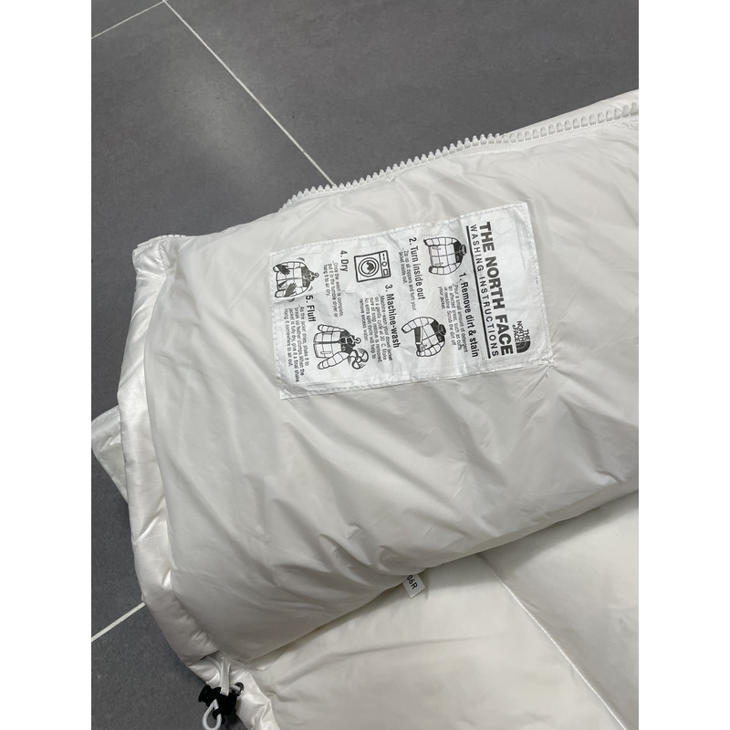 the n0*h F**e nuptse down jacket white