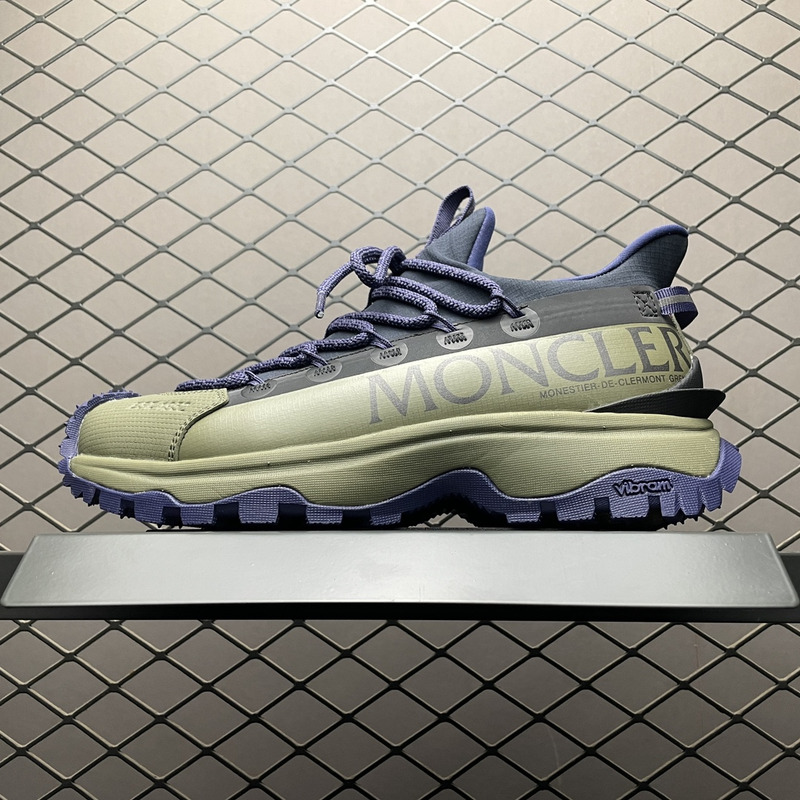 Moncler Trailgrip Lite2 Logo Print Ripstop And Rubber Sneakers Dark Blue