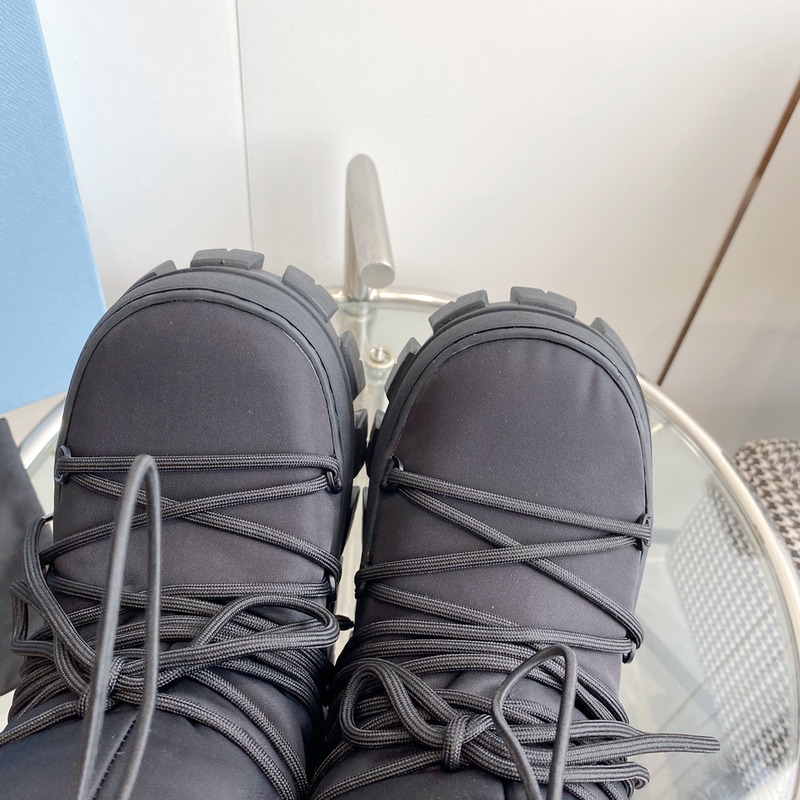 Pra*a re-nylon gabardine apres-ski boots black