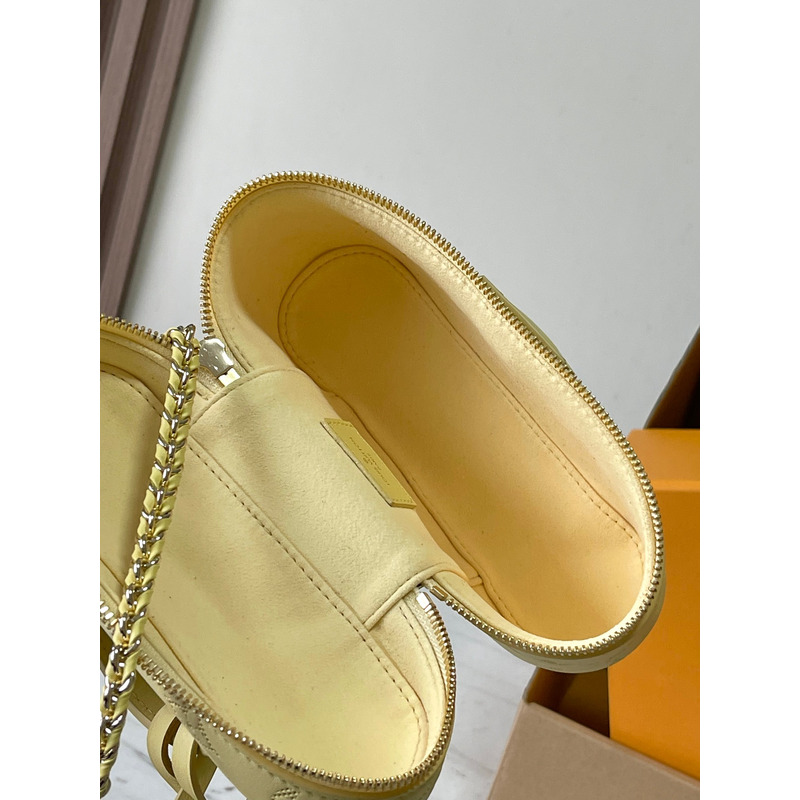l**is V*t*n vanity chain pouch in yellow