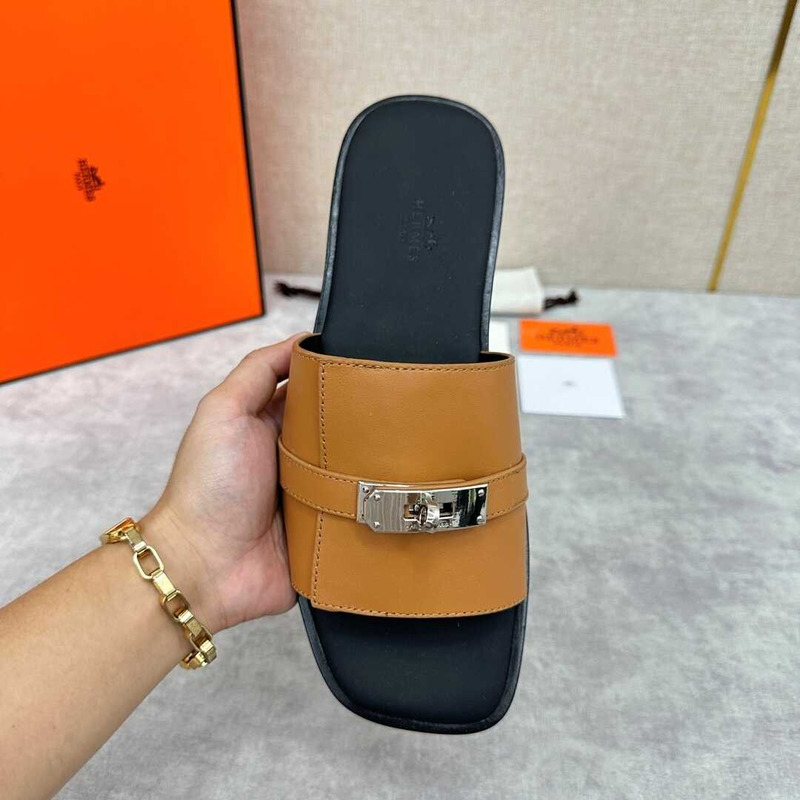 H**mes giulia sandal in brown