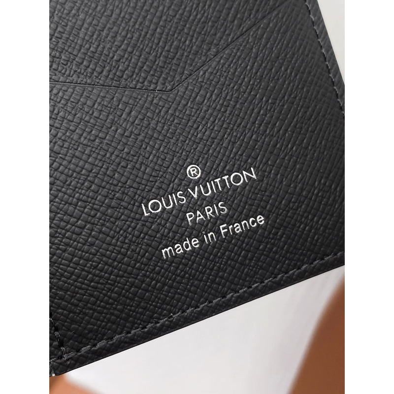 l**is V*t*n damier graphite canvas pocket organizer black