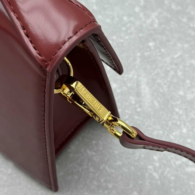 Jacquemus Le Grand Bambino Flap Bag Burgandy