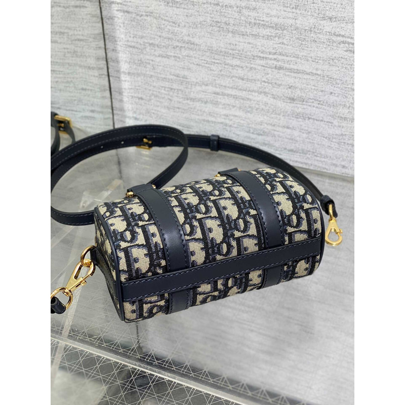 D*or groove 16 mini bag blue D*or oblique jacquard