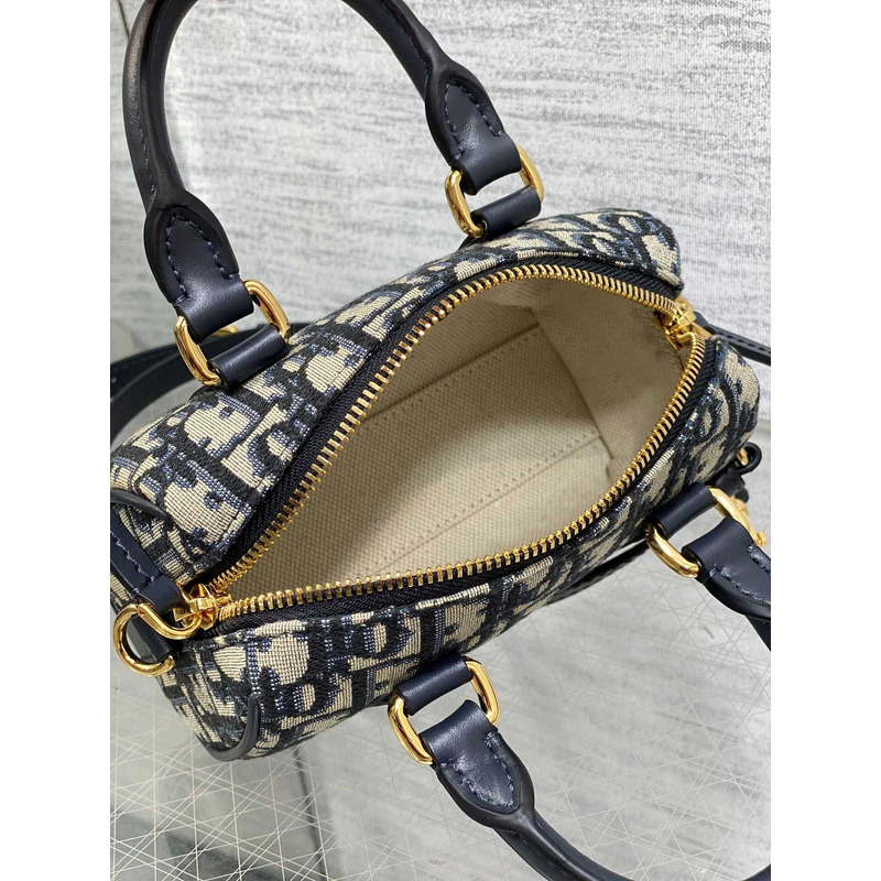 D*or groove 16 mini bag blue D*or oblique jacquard