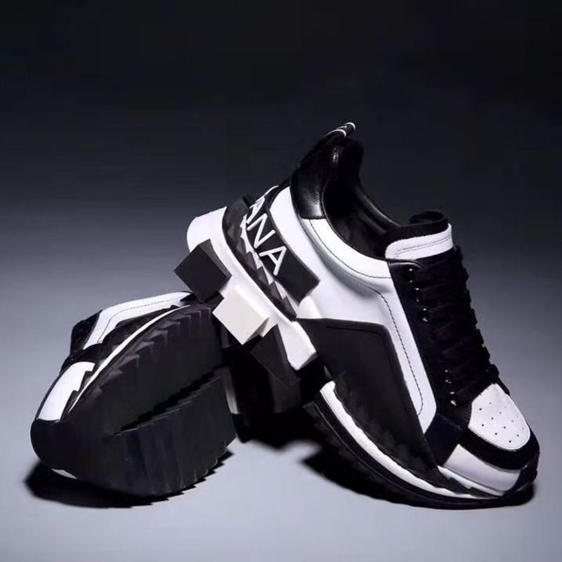 dolce & gabbana S*per king two color leather sneakers