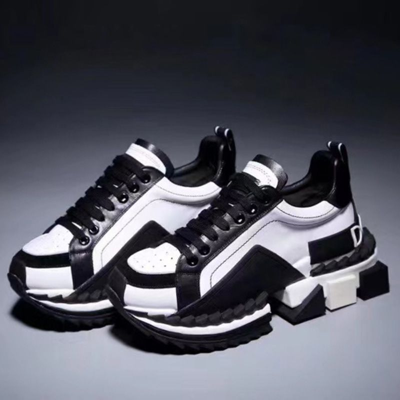 dolce & gabbana S*per king two color leather sneakers