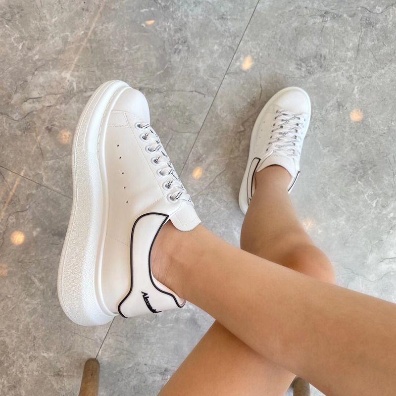 Alexander McQueen Raised-sole Low-top Leather Trainers