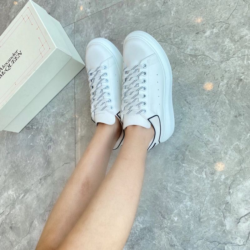 Alexander McQueen Raised-sole Low-top Leather Trainers