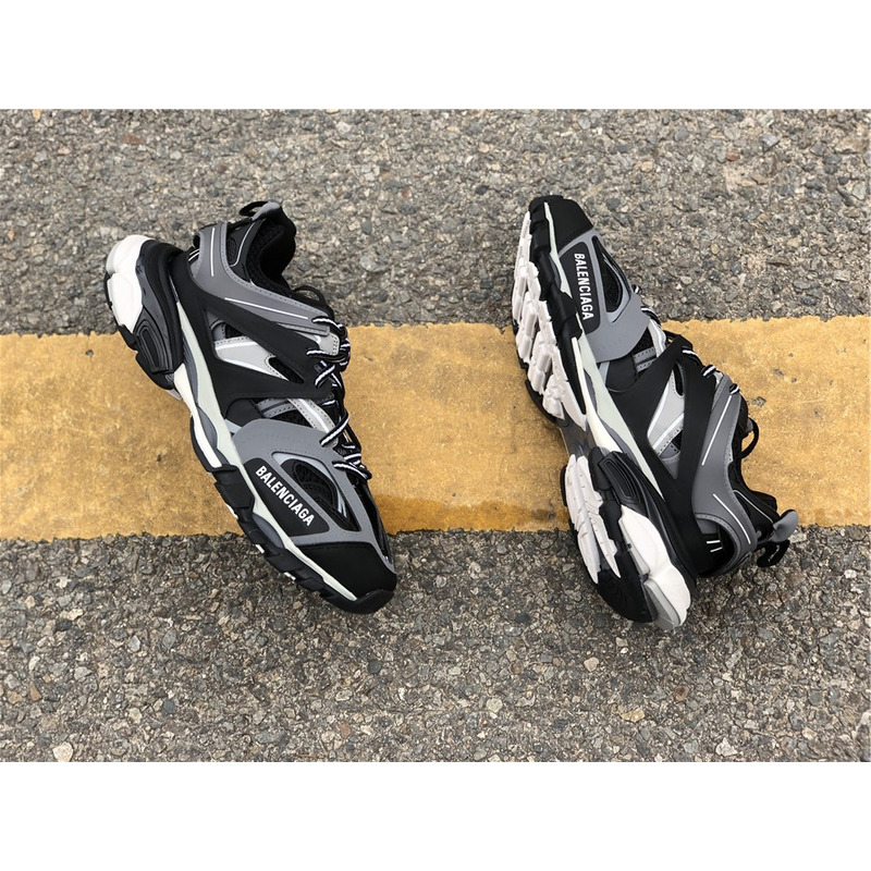 Ba*len*cia*ga 3.0 black silver gray sneakers men women