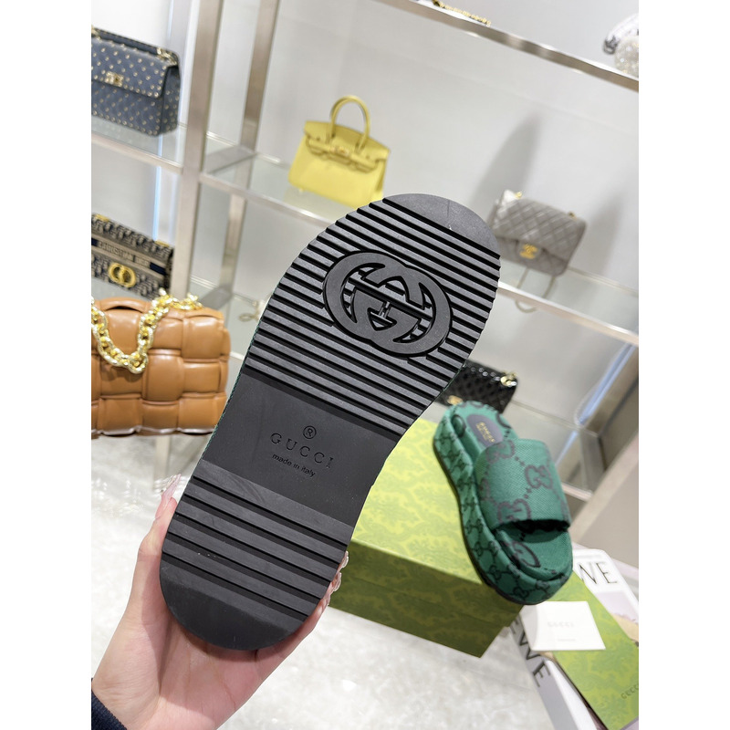 g*u*i angelina gg S*p*e platform slide green