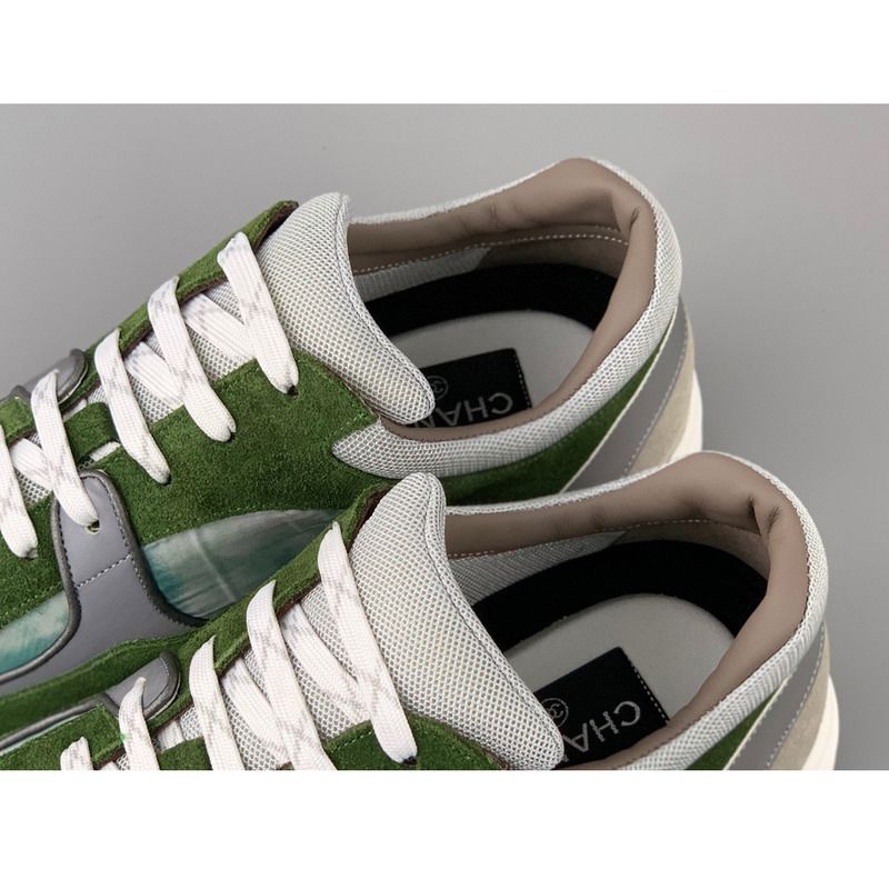 Ch*el sneakers suede nylon reflective