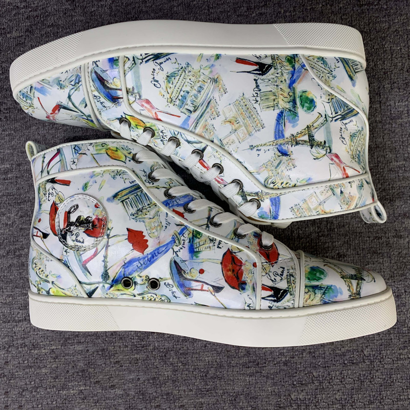ch**an louboutin S*per perfect l**is junior high-top trainers