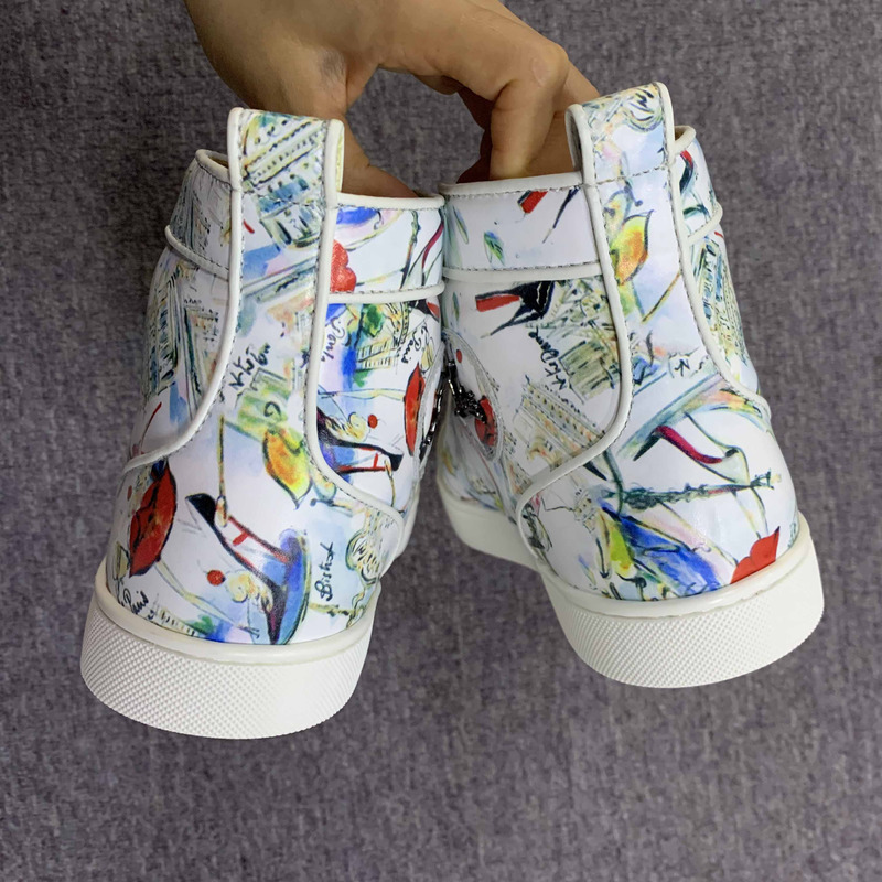 ch**an louboutin S*per perfect l**is junior high-top trainers