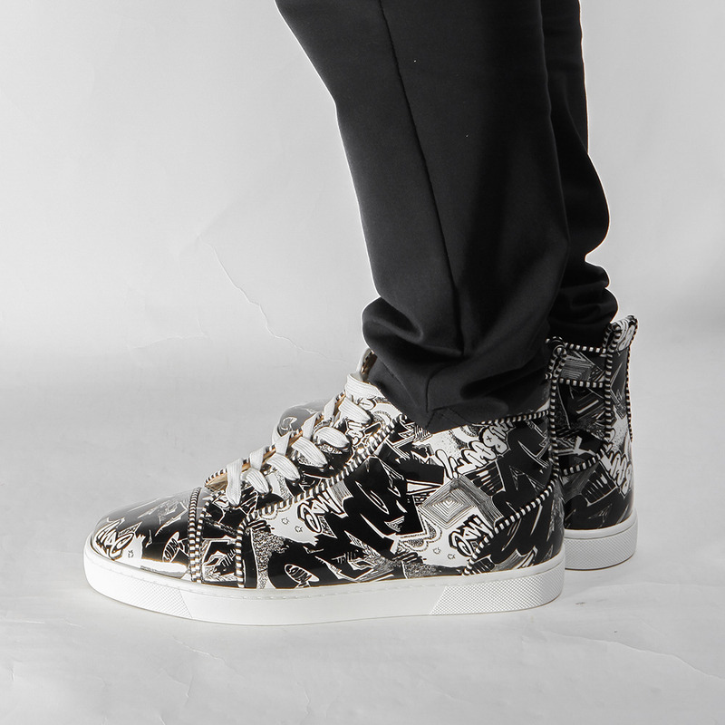 ch**an louboutin S*per perfect flat leather sneakers(black)