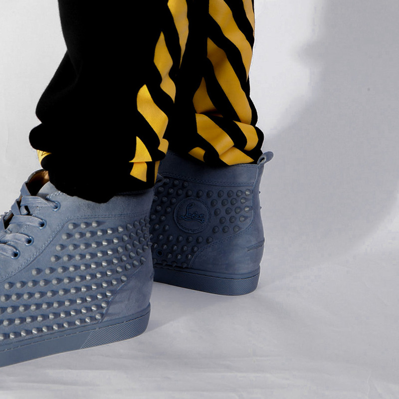 made-to-order!!! Ch**an louboutin limited version l**is spikes men