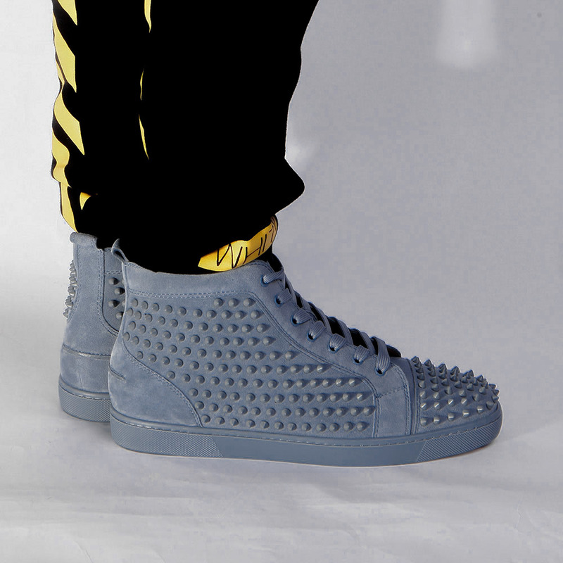 made-to-order!!! Ch**an louboutin limited version l**is spikes men