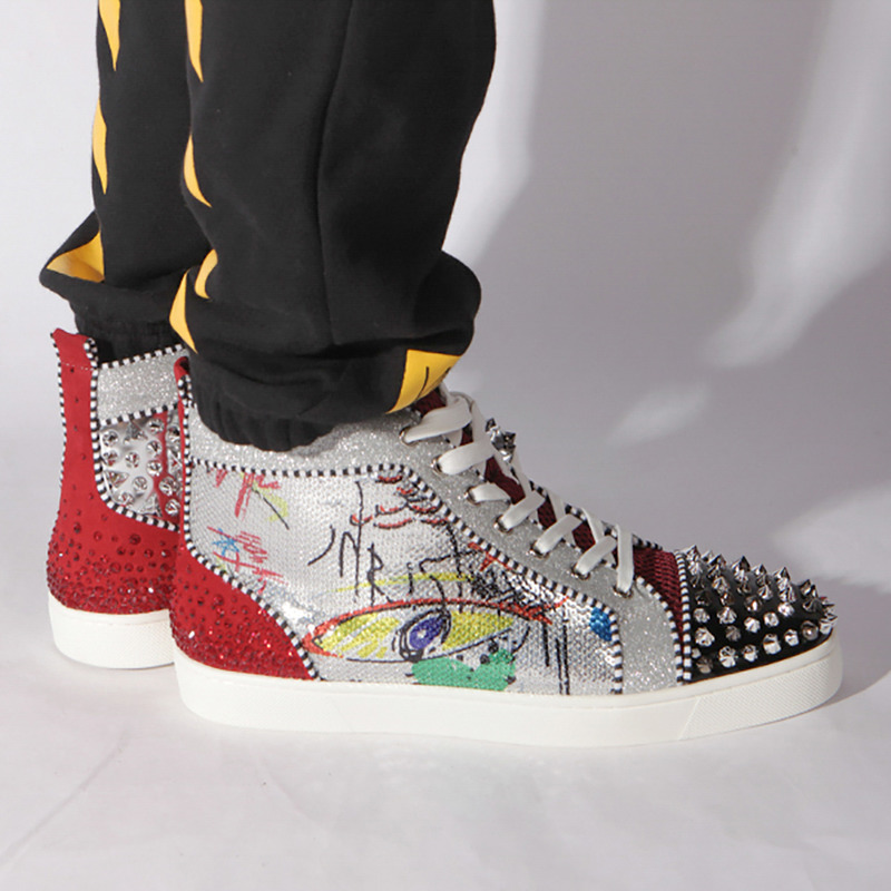 ch**an louboutin S*per perfect l**is flat patent leather sneakers