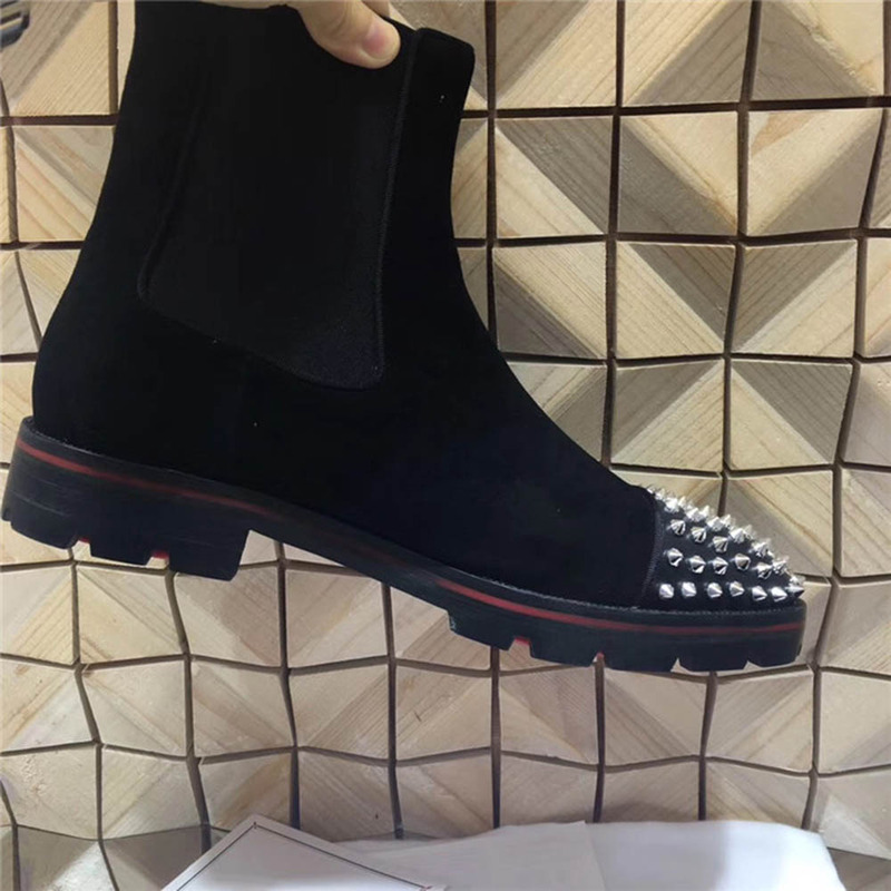 [made  to order] ch**an louboutin S*per perfect ch**an louboutin melon spikes flat boot