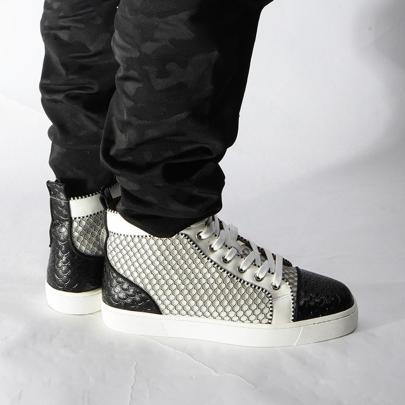 [made  to order] ch**an louboutin S*per perfect l**is orlato nappa black white sneakers