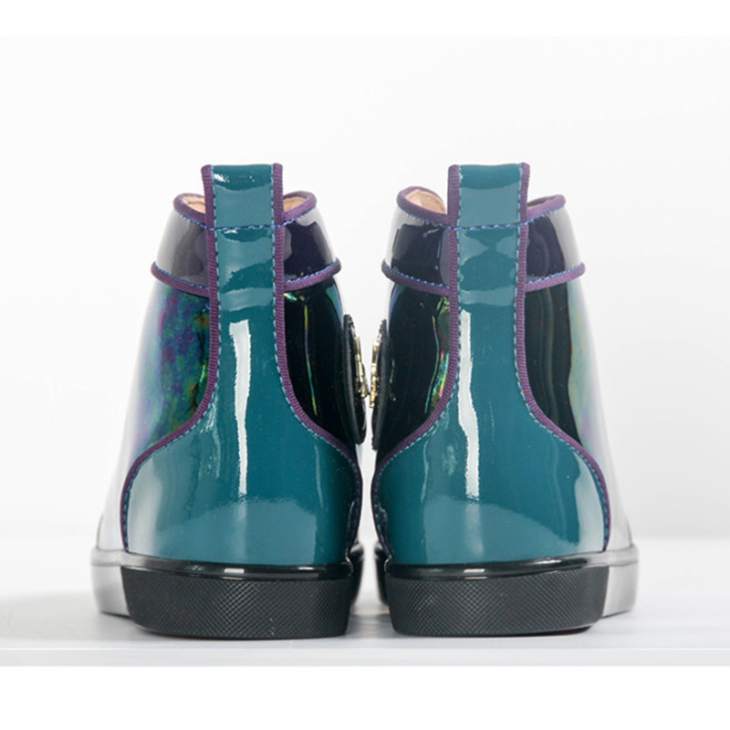 Ch**an louboutin in stock limited version mens spikes flat high top sneaker