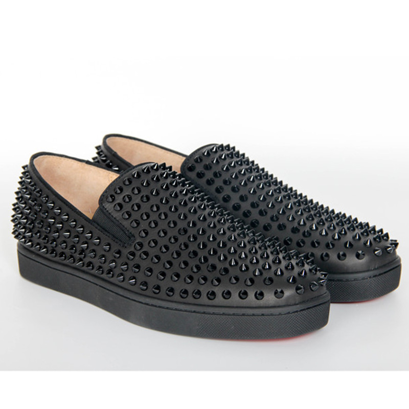 Ch**an louboutin limited version roller-boat spikes men