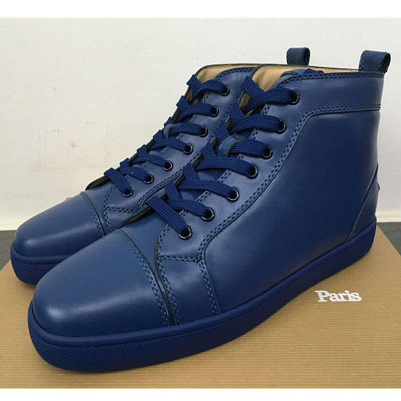 Ch**an louboutin limited version l**is flat sneakers-dark blue