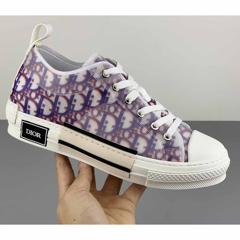 D*or b23 low-top sneakers in purple and red D*or oblique