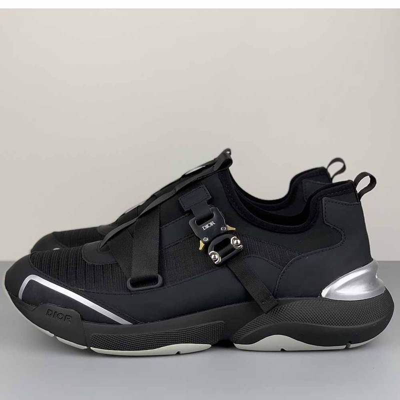 D*or "b24 runtek" sneaker in black technical canvas