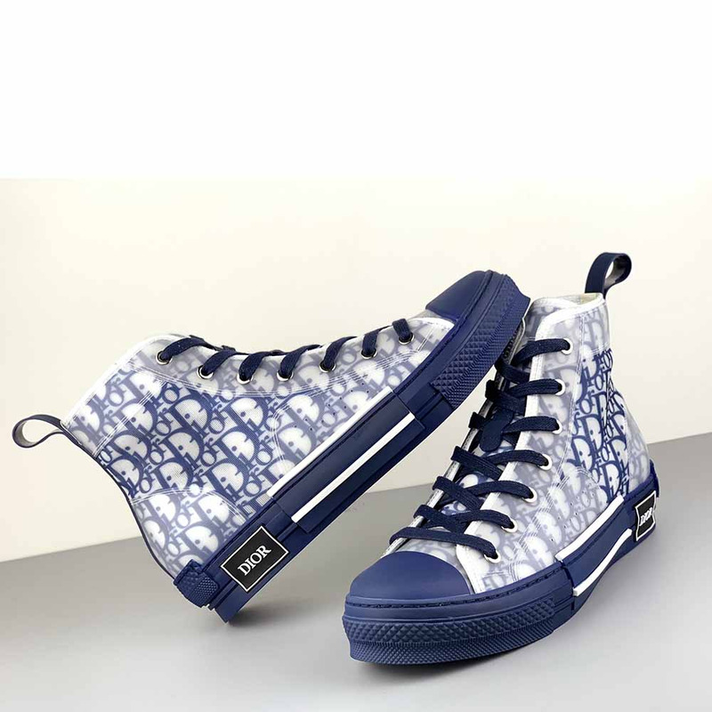 D*or b23 high top sneakers in blue D*or oblique