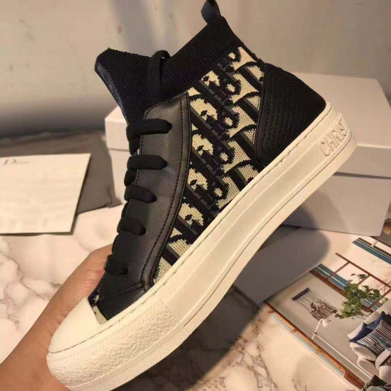 D*or walk''n''D*or technical knit oblique mid-top sneakers